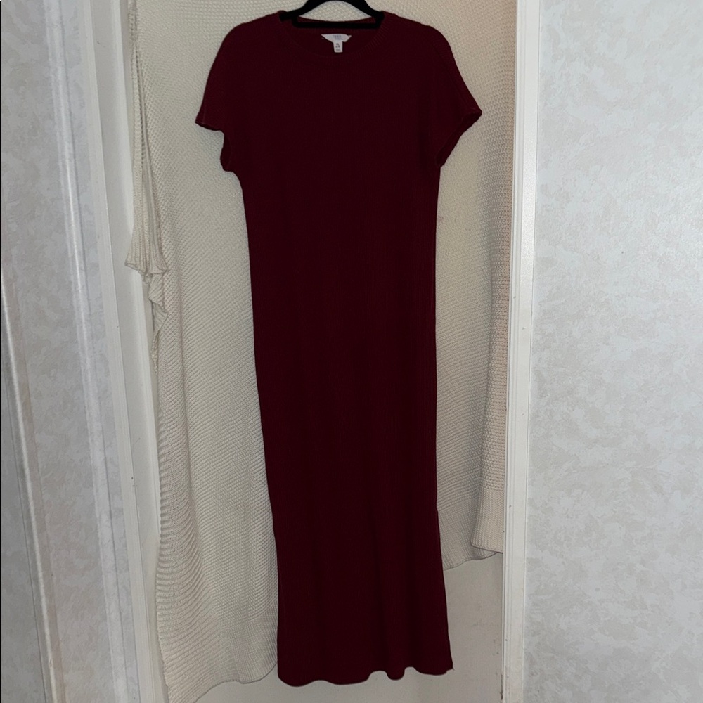 Time and Tru Deep Red Maxi Dress